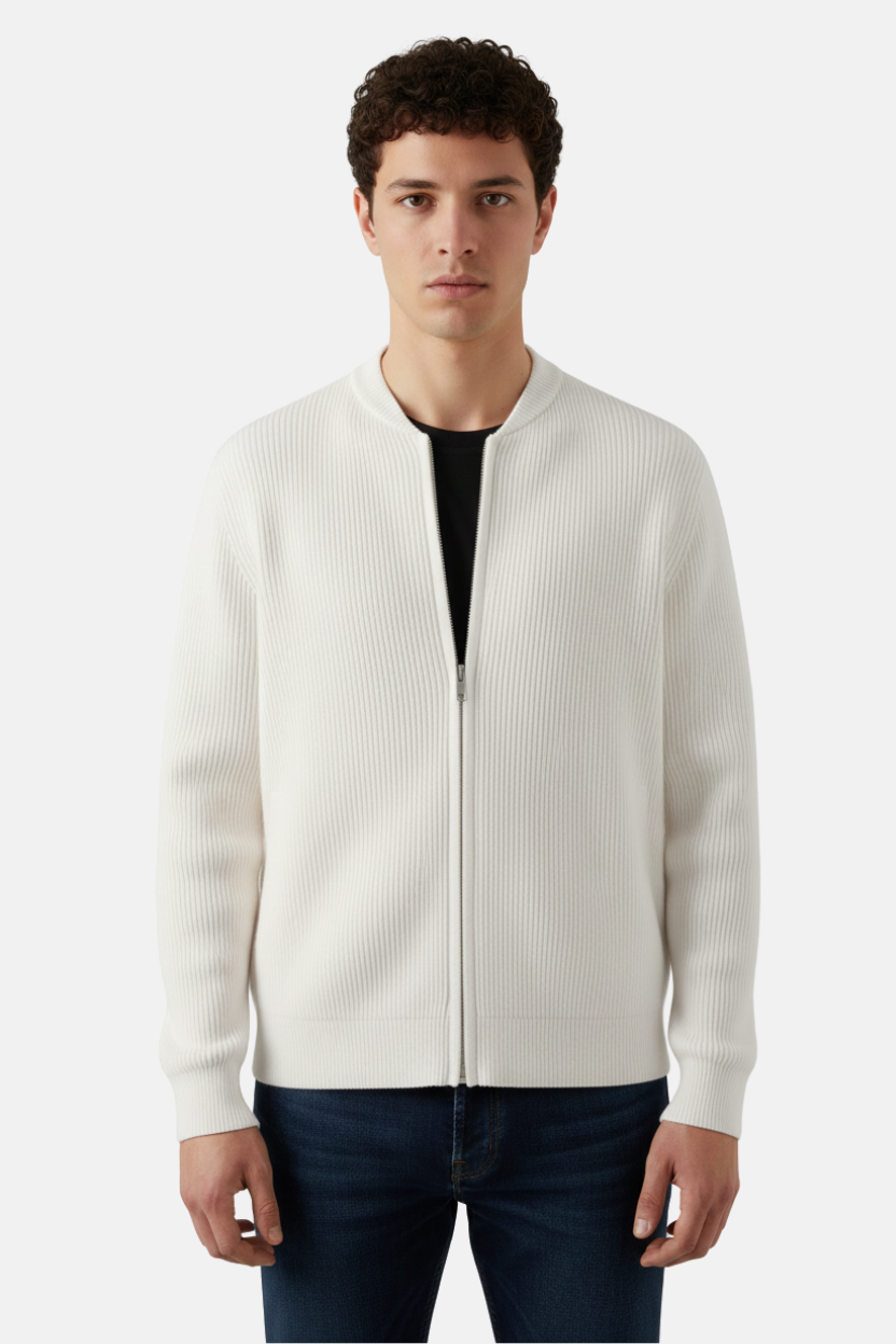 Ritsvest van wol apricot